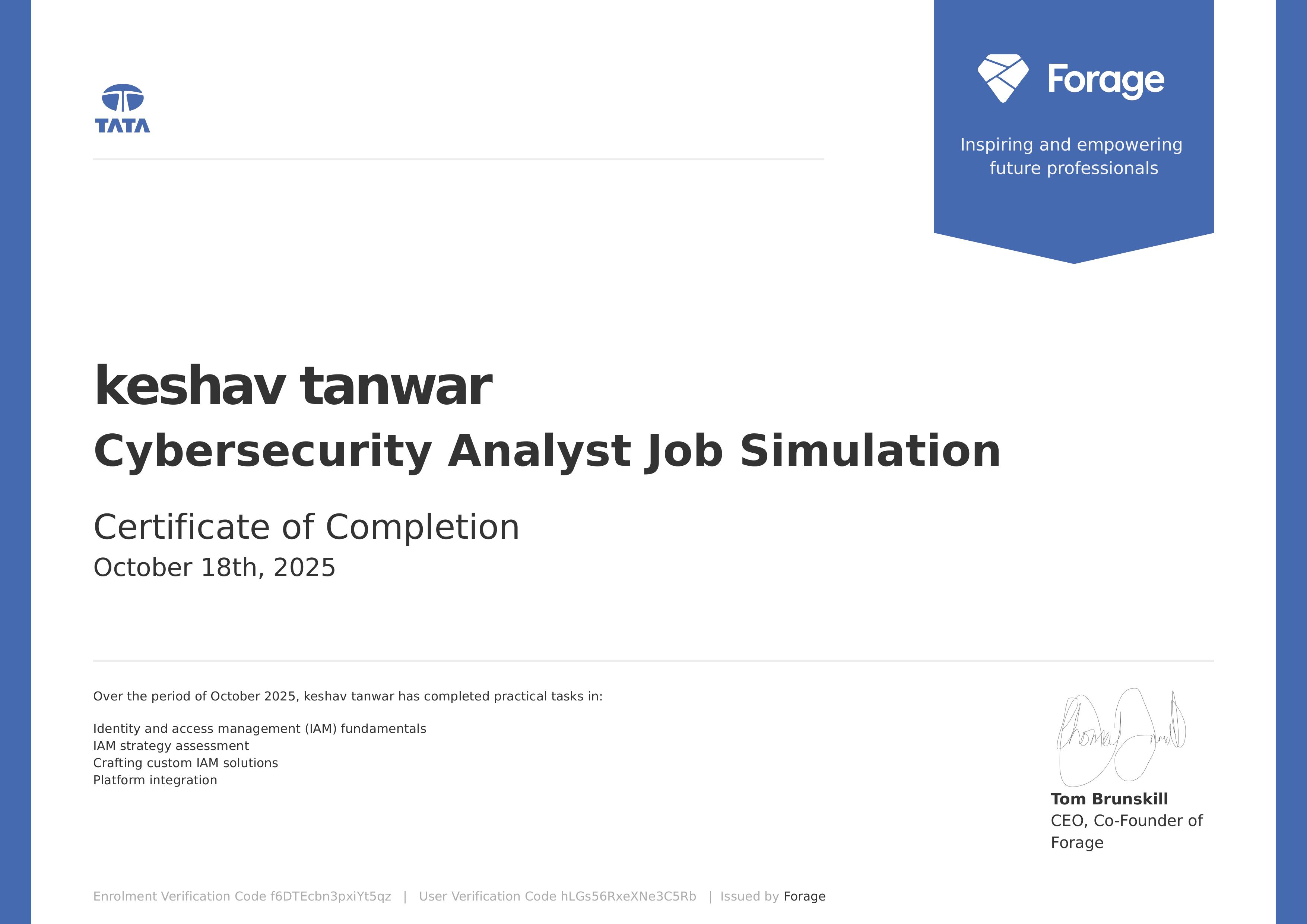 Cybersecurity Analyst Job Simulation